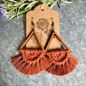 Handmade macrame earrings